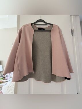 Zara knit open cardigan pink